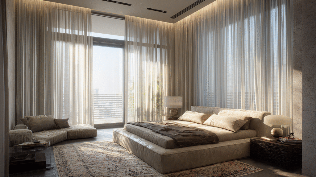 Cortinas Translúcidas: Luz Natural com Conforto e Privacidade