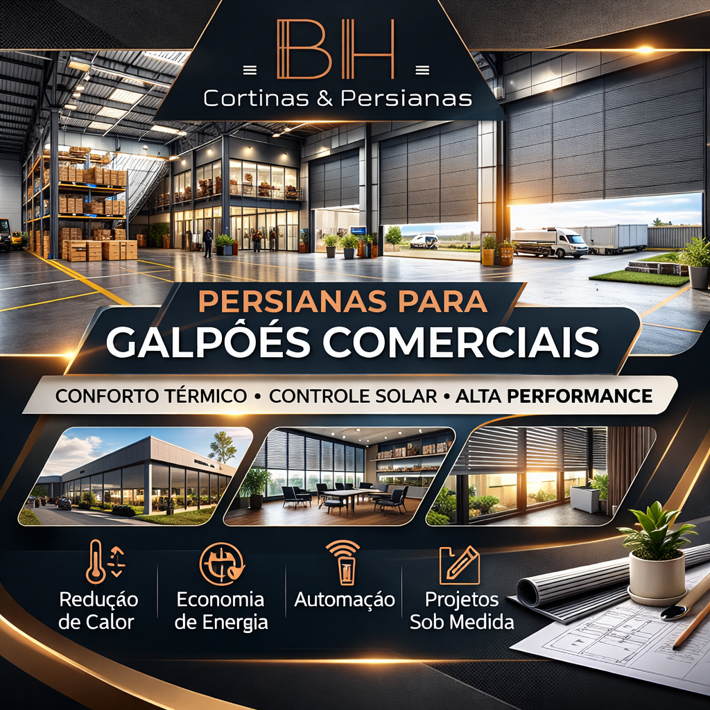 Persianas para Galpões Comerciais – BH Cortinas e Persianas